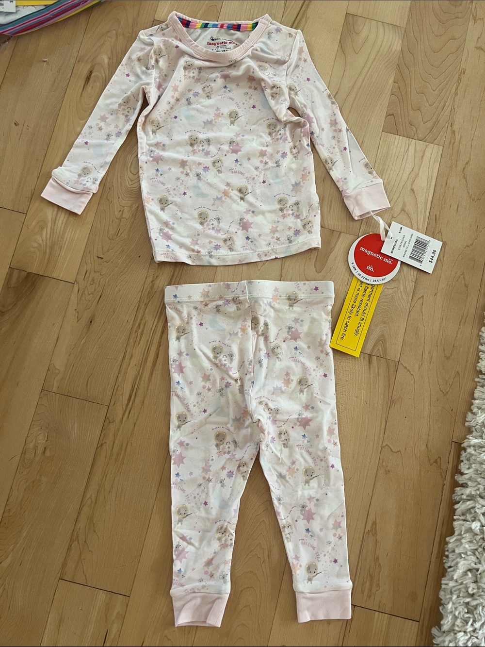 9-12M Magnetic Me Modal 2 Piece Long Sleeve Modal Pajama Set - Star Catcher